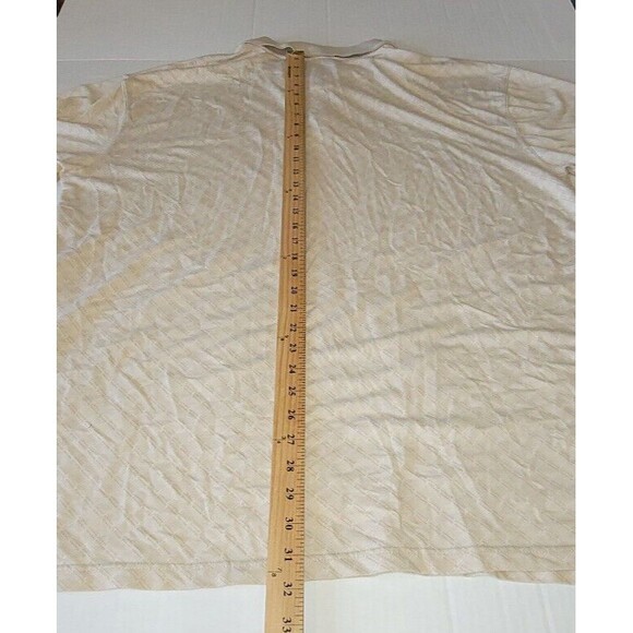 Red Macaw Mens Polo Shirt 3XLT Beige Patterned Short Sleeve - Picture 10 of 12